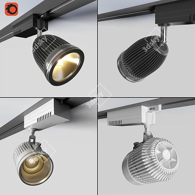 Neolight Track Light Kit - Illuminate with Style! 3D model image 3