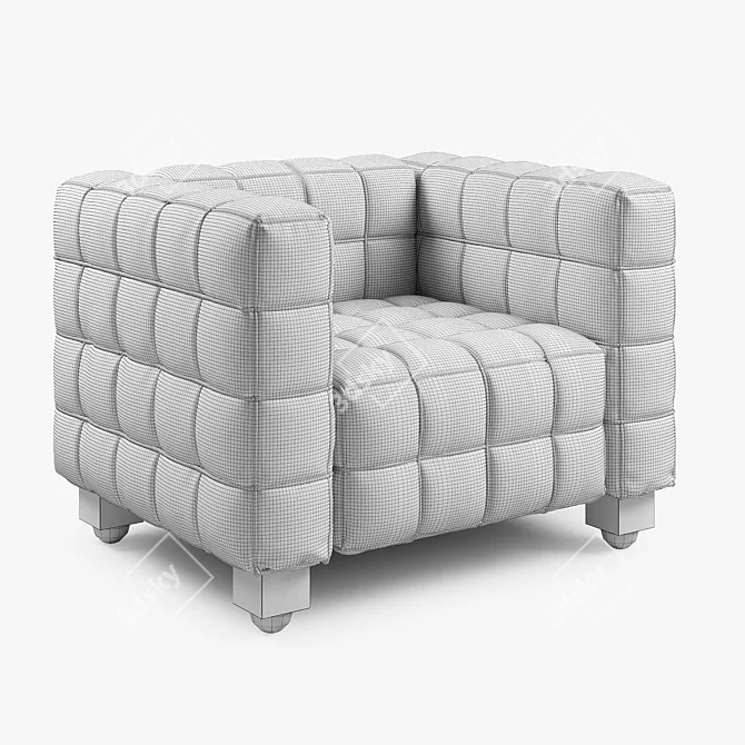 Modern Kubus Armchair: Stylish Comfort for Your Living Room 3D model image 3