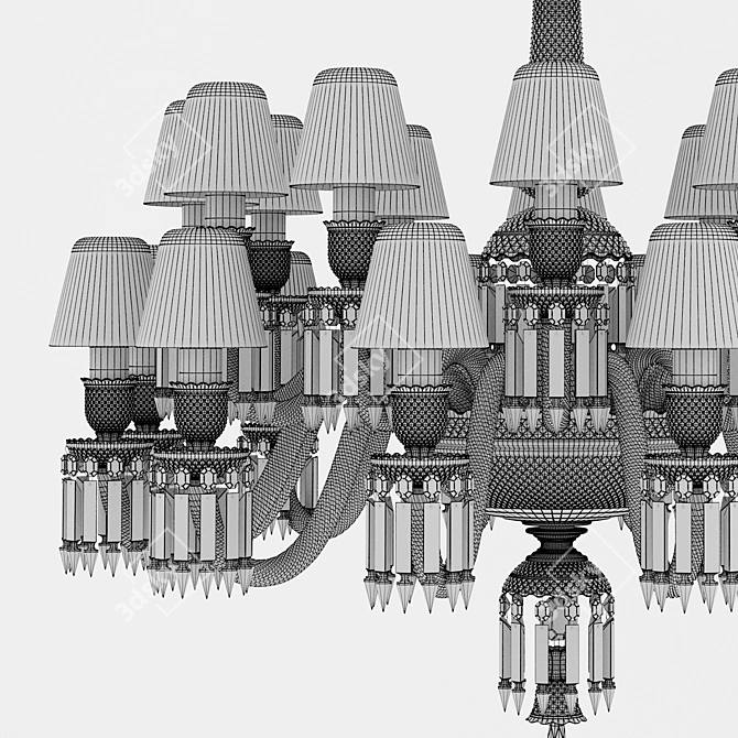 Baccarat Zenith Midnight Lustre Chandelier 3D model image 3