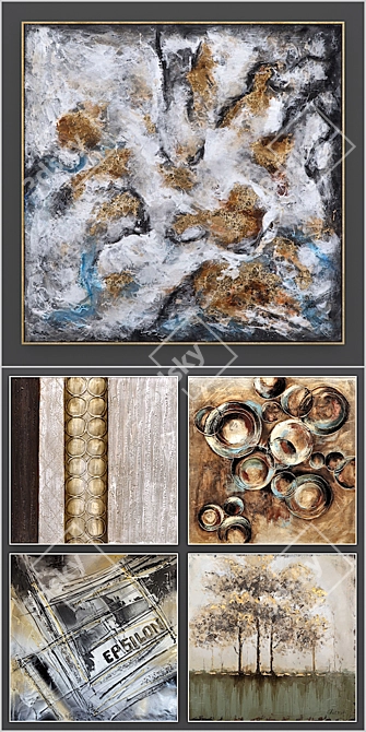 Yosemite Nature Wall Art Set 3D model image 3