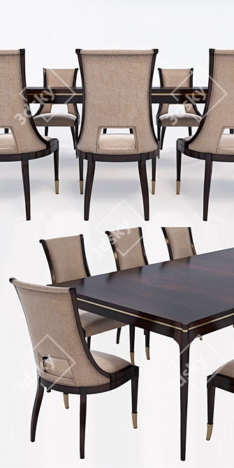 Elegant Seating & Chic Dining 3D model image 3