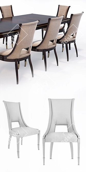 Elegant Seating & Chic Dining 3D model image 1