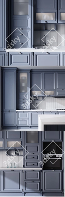 Elegant Churchill Kitchen 3D model image 2