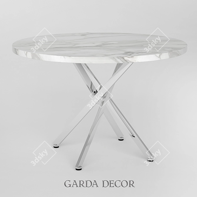 Garda Decor Round Dining Table 3D model image 1