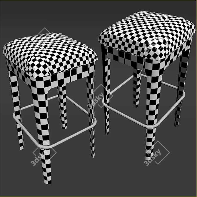 Elegant and Compact Porada Webby Stool 3D model image 3