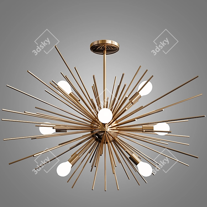 Elegant Century Ceiling Lights 3D model image 1