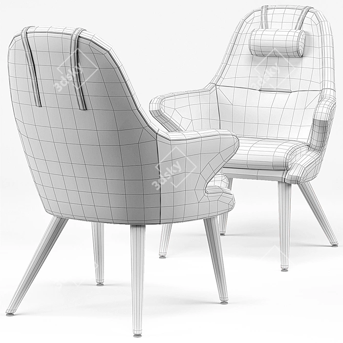 Modern Kaia Lounge Chair - Stylish and Comfortable 3D model image 3