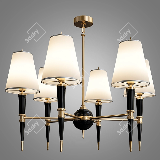 Regal Revival: Jonathan Adler Versailles Chandelier 3D model image 1