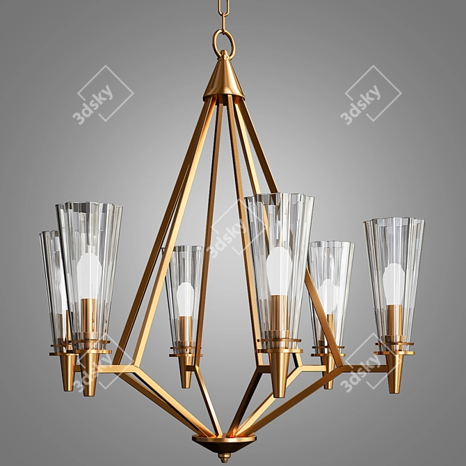 Elegant Montelena Pendant Light 3D model image 1