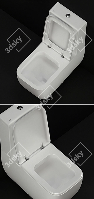 RAK Metropolitan Toilet Bowl - Sleek Design, Compact Size 3D model image 2