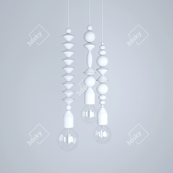Modern Pendant Lamp Set by Marz Dezigns 3D model image 3