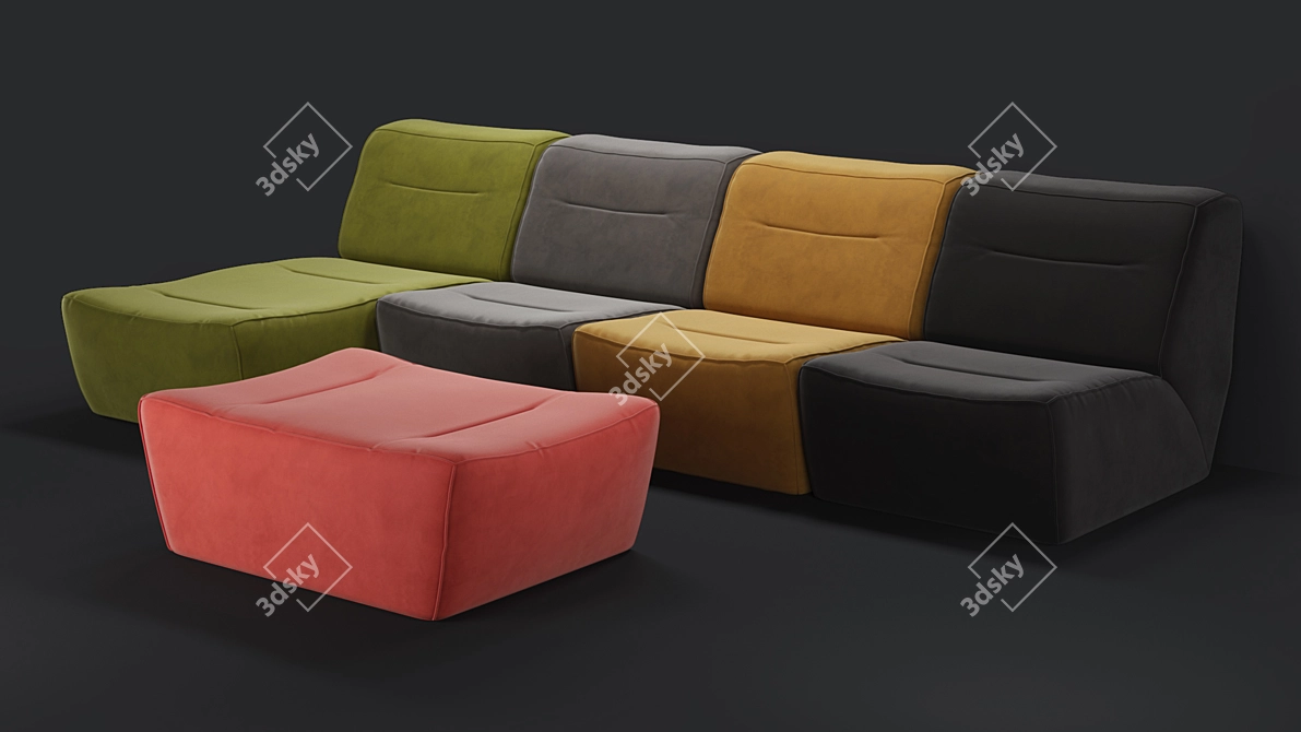 Modular Sofa: Pohjanmaan Arena 3D model image 2