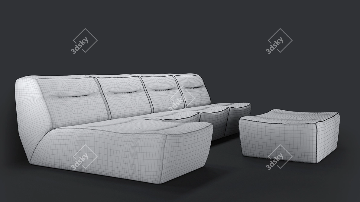 Modular Sofa: Pohjanmaan Arena 3D model image 3