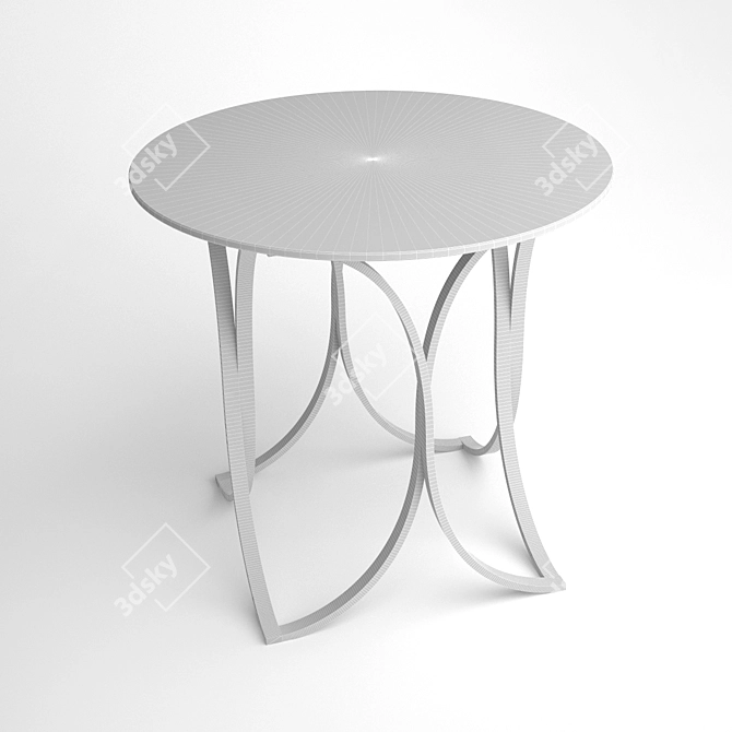 Modern Gold and Black Magazine Table 3D model image 2