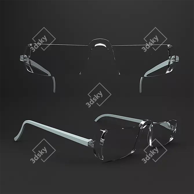 ALM-Optic Glasses: High-Quality Eyewear 3D model image 1