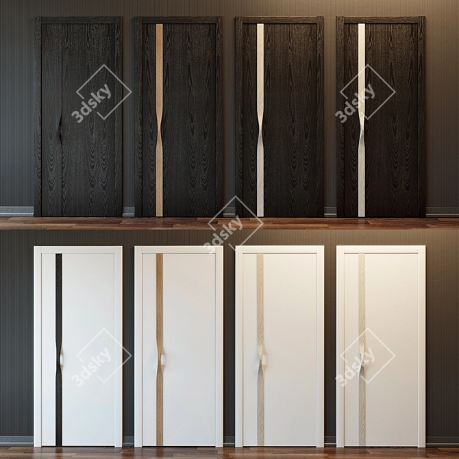 Elegant Sophia Door Set 3D model image 1