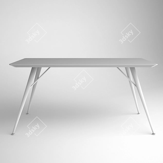 Garda Decor Glossy Dining Table 3D model image 2