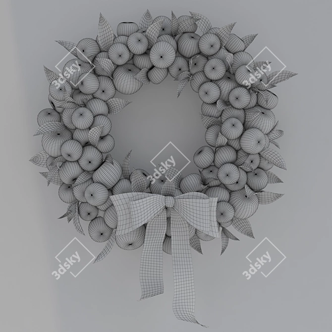 Citrus Delight Wreath 3D model image 2