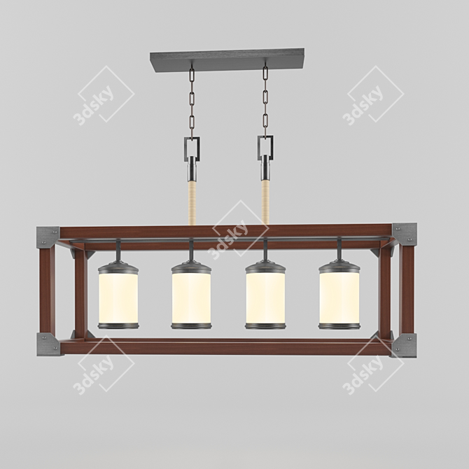 Modern LED Ceiling Light Fixture 3D model image 1