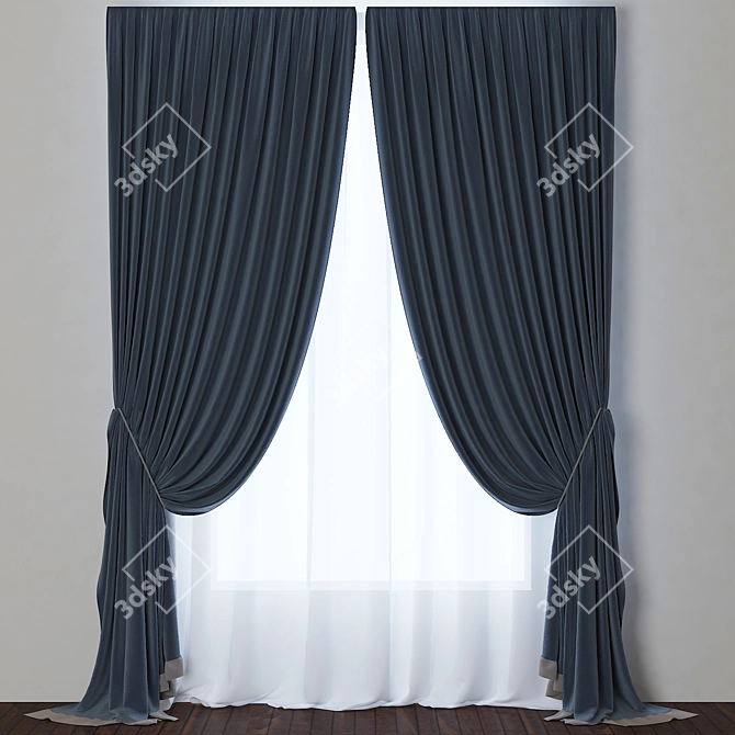 Elegant Drapery Collection 3D model image 2