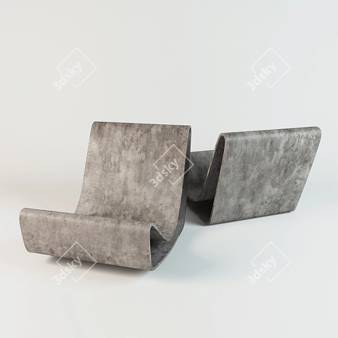 Concrete Outdoor Chair | Willy Guhl Loop Chairs 3D model image 2