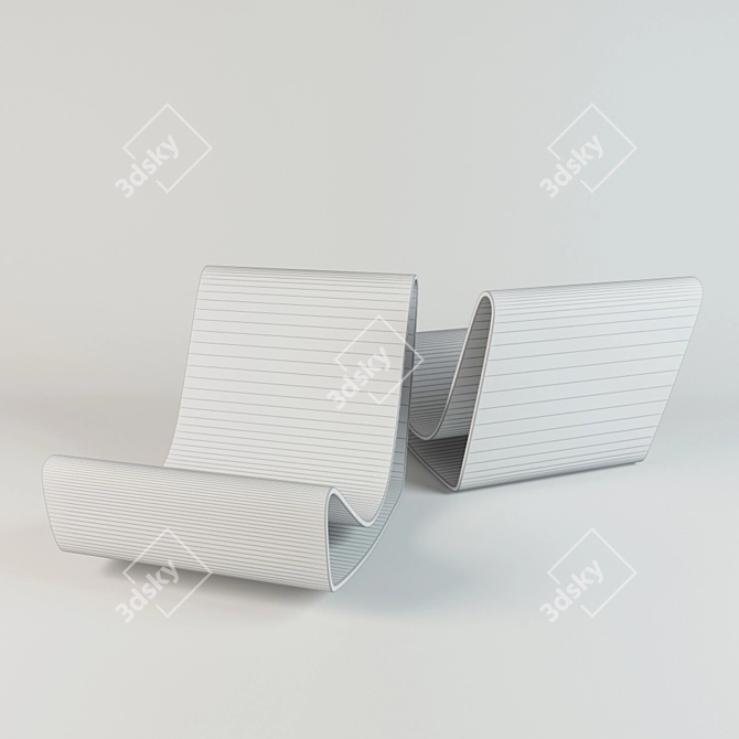 Concrete Outdoor Chair | Willy Guhl Loop Chairs 3D model image 3