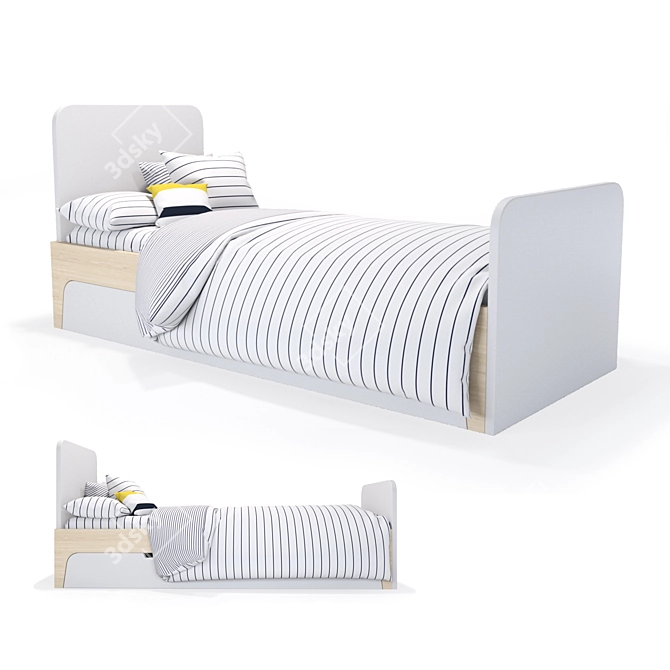 Cozy Wonderland Children's Bed 3D model image 1