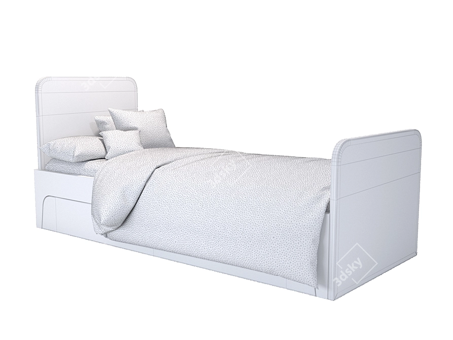 Cozy Wonderland Children's Bed 3D model image 3