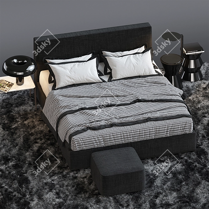 Minotti Bed: Elegant and Stylish 3D model image 2