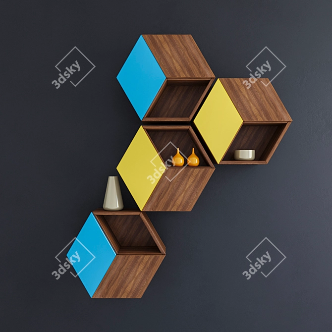 Floating Wall Shelf 3D model image 2