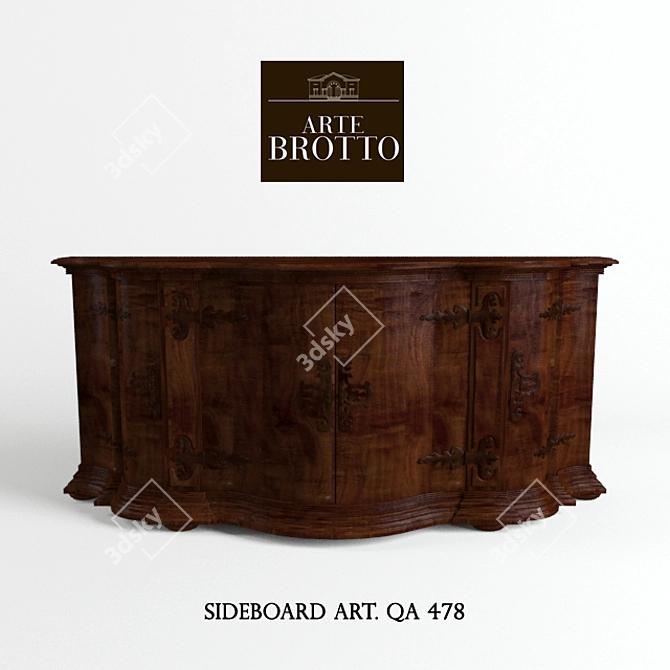 ARTE BROTTO Chest of Drawers: Elegant and Spacious 3D model image 1