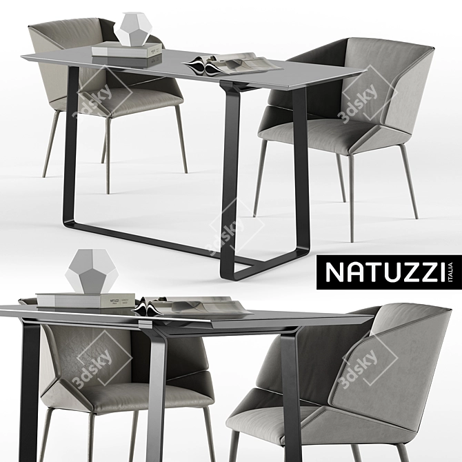 Natuzzi Rose Chair - Elegant and Comfortable 3D model image 1