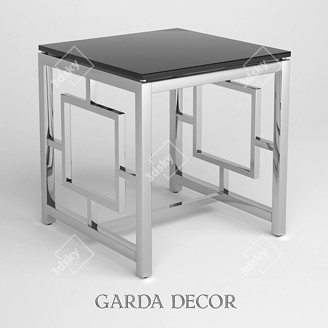 Modern Glass Magazine Table 3D model image 1