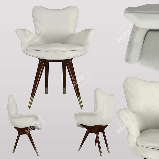 Modern Comfort: Sleek Chair Design 3D model image 1