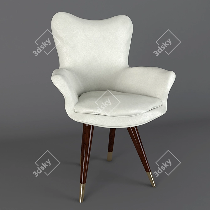 Modern Comfort: Sleek Chair Design 3D model image 2