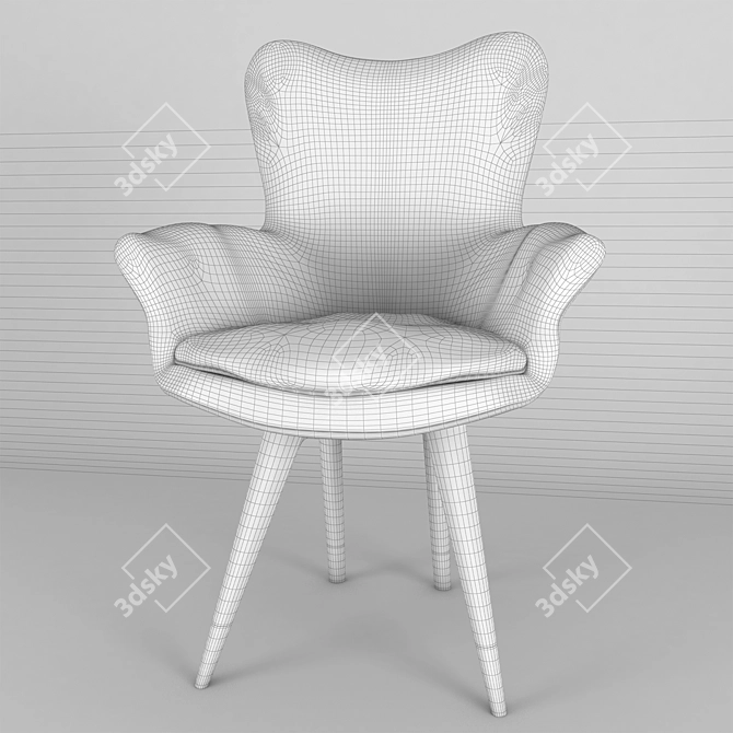 Modern Comfort: Sleek Chair Design 3D model image 3