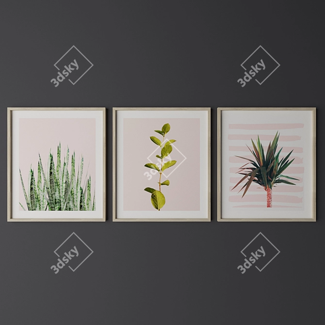 Botanical Print Set: MAX 2012, MAX 2014, FBX 3D model image 2