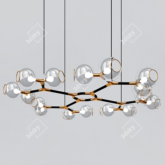 Elegant Horus Ceiling Light 3D model image 1