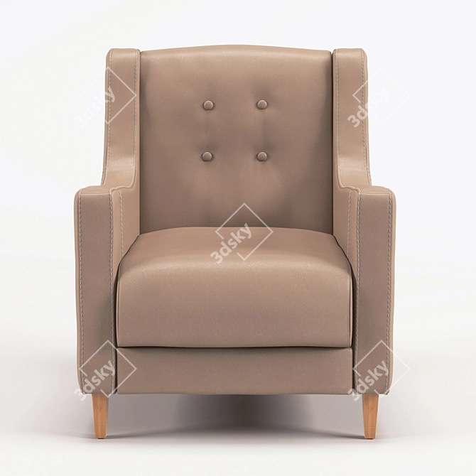 Elegant OM Armchair: Asti H 3D model image 2