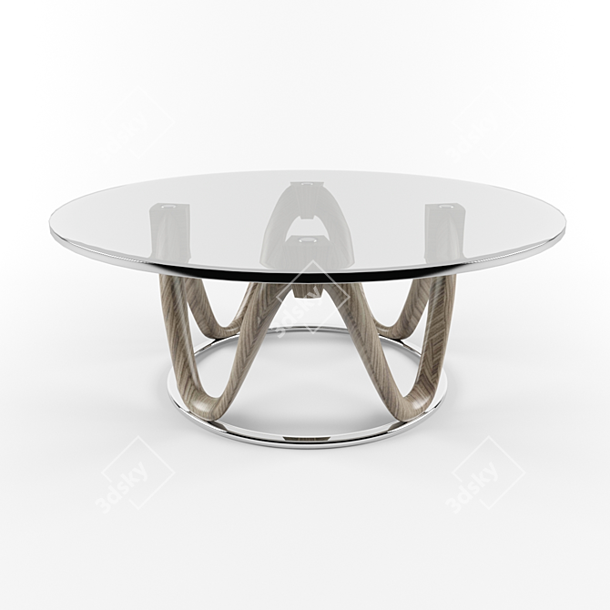 Sleek Round Coffee Table 3D model image 1