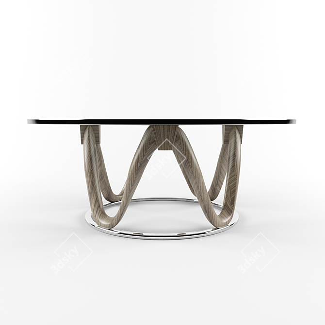 Sleek Round Coffee Table 3D model image 2