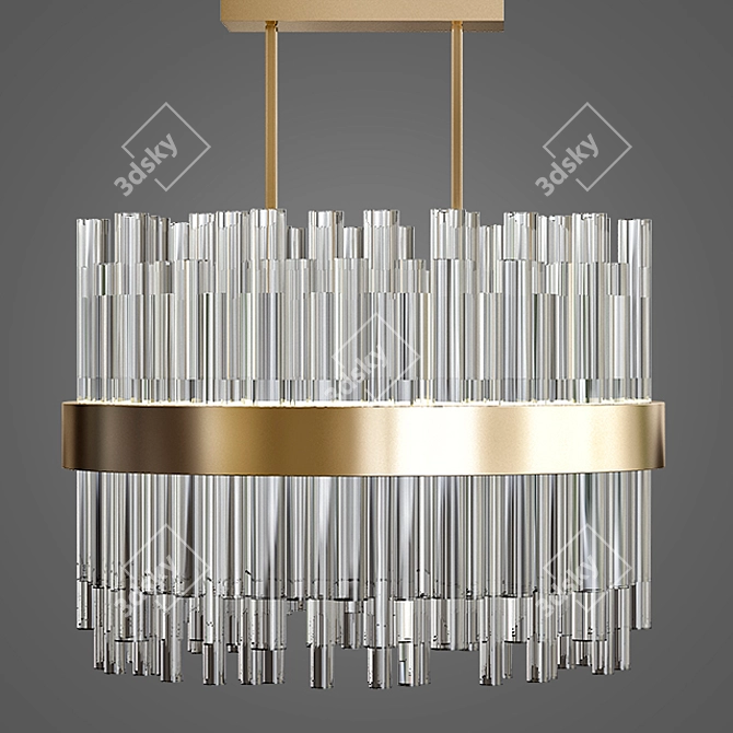 Elegant Bond Street Chandelier 3D model image 1