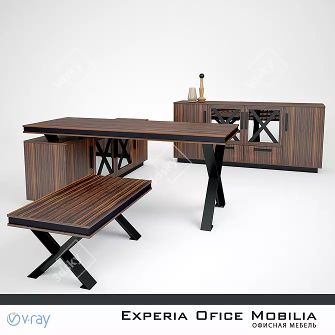 Sleek Office Furniture - Experia Mobilia 3D model image 1