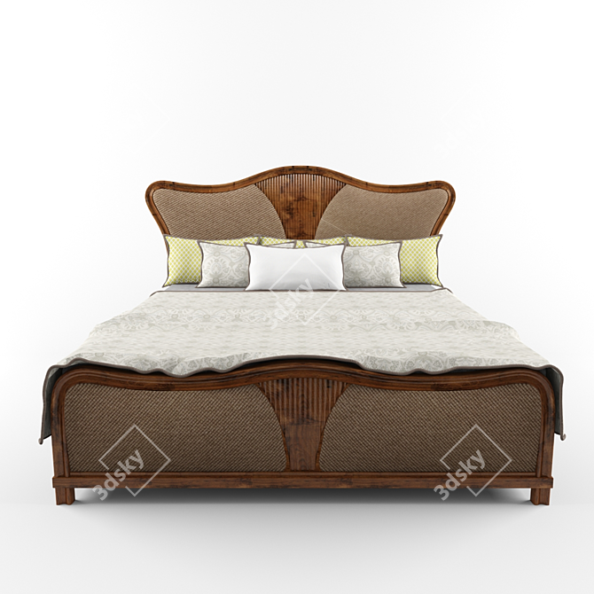 Elegant Dream Bed 3D model image 1