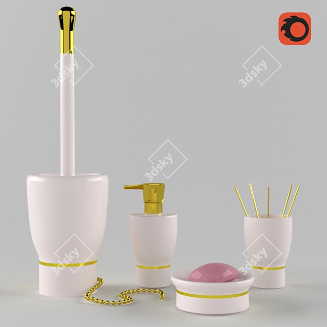 Title: Elegant Spirella Opera Bathroom Accessories 3D model image 1