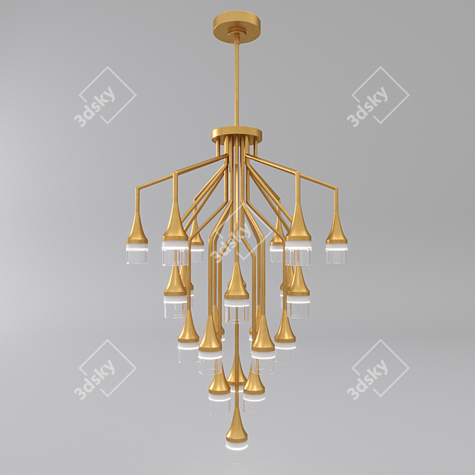  Patrona LED Chandelier: Modern Elegance Illuminated 3D model image 2