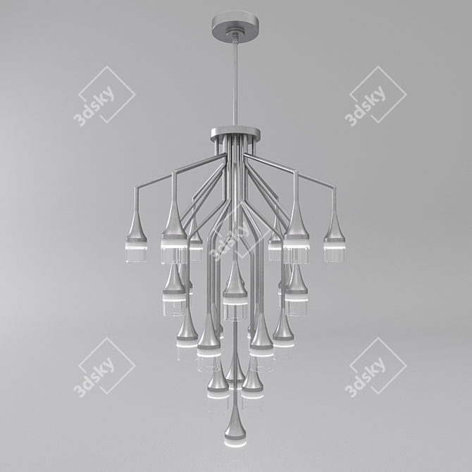  Patrona LED Chandelier: Modern Elegance Illuminated 3D model image 3