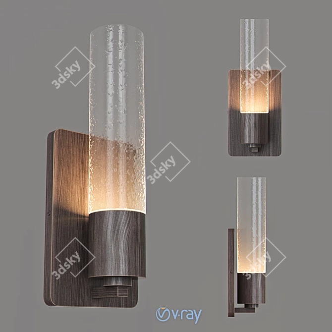 Title: Modern Raindrop Wall Sconce 3D model image 1