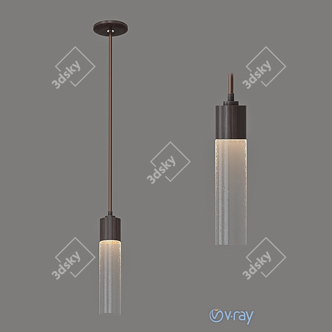 Raindrop Mini Pendant: Elegant Lighting Solution 3D model image 1