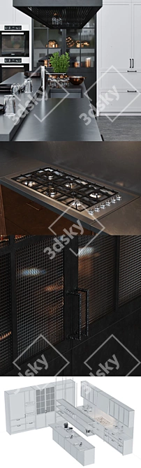 Modern Italian Cuisine: Aster CUCINE FACTORY 3D model image 3